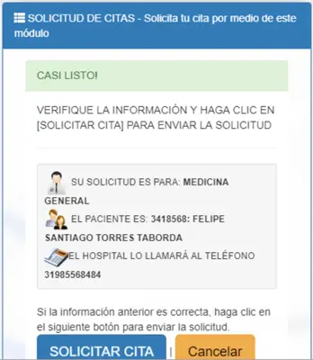 Citas Hospital Belén de Umbría android App screenshot 0